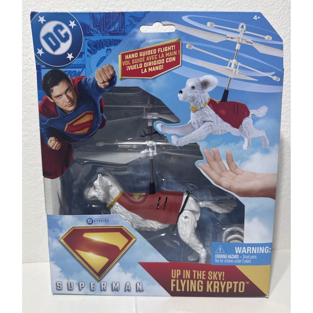 FLYING KRYPTO ~DC Superman Movie UP IN THE SKY! Hand Guided 7.5" RC Dog Figure